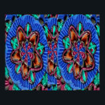 Poster Thérapie de guérison - bleu fleur<br><div class="desc">Fleurs bleu céleste</div>