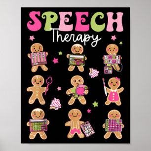 Poster Thérapie de la parole Noël Slp Thérapie Cookies Gi