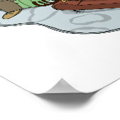 Poster Thérapie des rennes | Drôle Caricature de vacances (Coin)