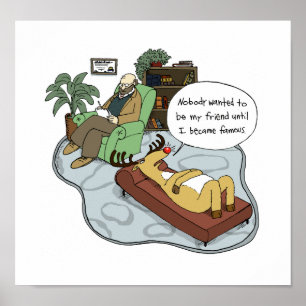 Poster Thérapie des rennes   Drôle Caricature de vacances