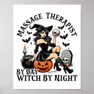 Poster Thérapie drôle Halloween Mage Thérapiste Par Jour 