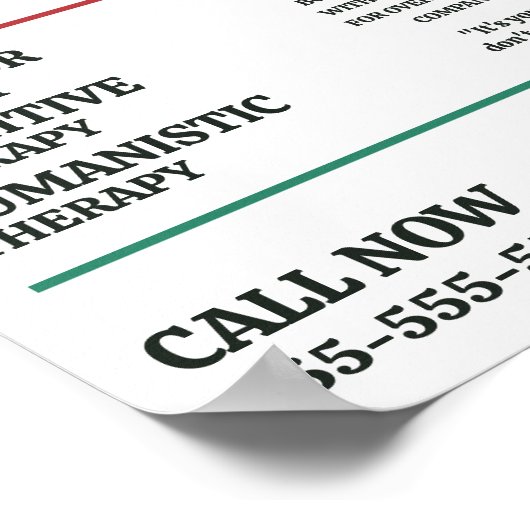 Poster Thérapie familiale Conception Psychothérapeute Thé (Coin)