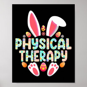 Poster Thérapie physique Bunny de Pâques Thérapiste physi
