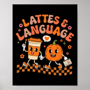 Poster Thérapie super De La Parole Lattes Citrouilles D'A