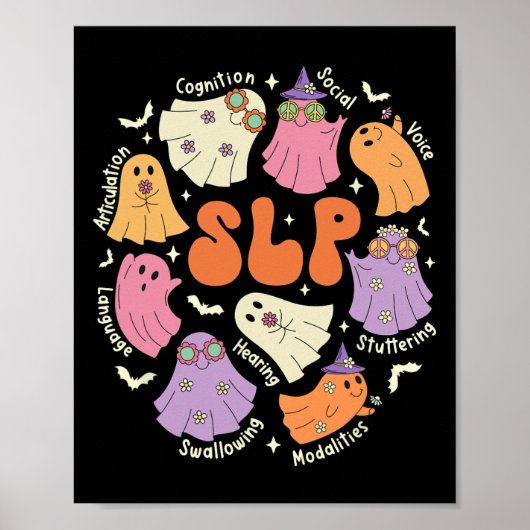 Poster Thérapie vocale Pathologiste du langage Hallowe (Devant)