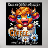 Poster There Are 2 Kinds of People Coffee People and Sad (Devant)
