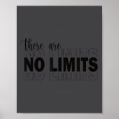 Poster There Are No Limits Mindset Motivation Black  (Devant)