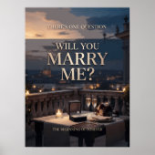 Poster There’s One Question Romantic Marriage Proposal (Devant)