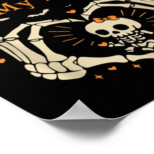 Poster There's Skelly In My Belly Pregnant Funny Skeleton (Coin)