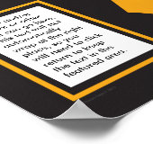 Poster Thermomètre à ruban orange (Coin)