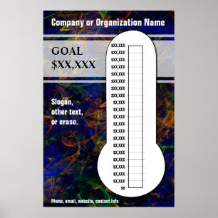 Poster Thermomètre bleu tourbillonnant