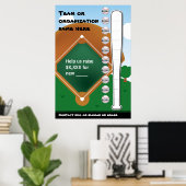 Poster Thermomètre de baseball (Bureau à domicile)
