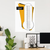 Poster Thermomètre de collecte de fonds par pourcentage (Bureau à domicile)