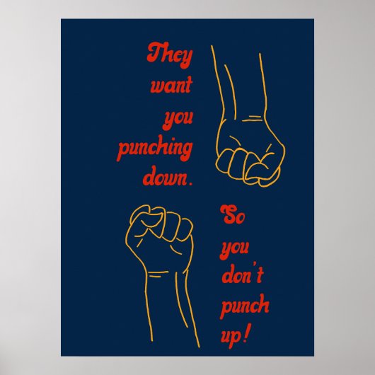 Poster They want you punching down (Devant)