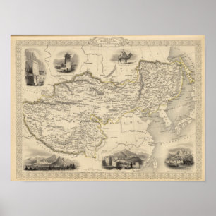 Poster Thibet, Mongolie et Mandchouria