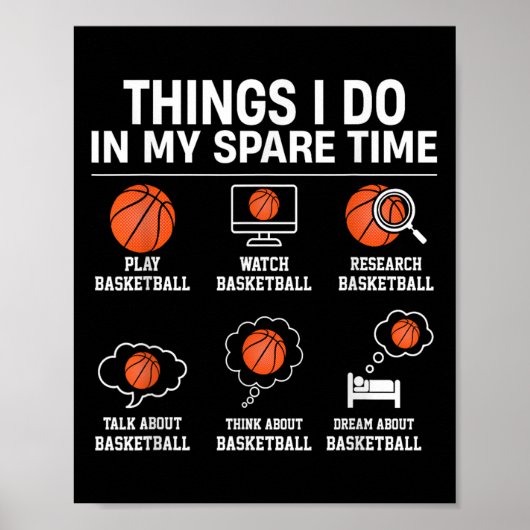 Poster Things I Do In My Spare Time - Basketball Player L (Devant)