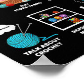 Poster Things I Do In My Spare Time Crochet Knitting Funn (Coin)