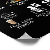 Poster Things I Do In My Spare Time Fishing Rod Funny Fis (Coin)