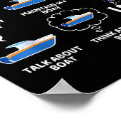 Poster Things I Do In My Spare Time Funny Boating Boat En (Coin)