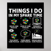 Poster Things I Do In My Spare Time Funny Cube Puzzle Spe (Devant)