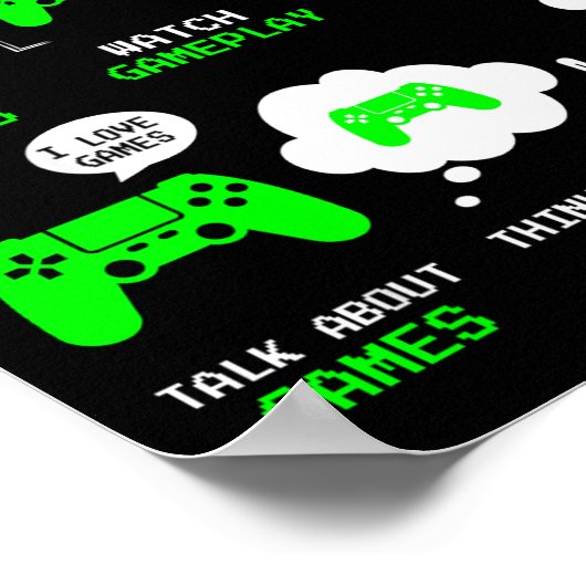 Poster Things I Do In My Spare Time Gaming Funny Gamer Bo (Coin)