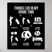 Poster Things I Do In My Spare Time, Golf Player  (Devant)