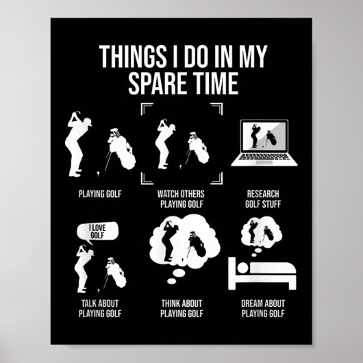 Poster Things I Do In My Spare Time, Golf Player  (Devant)