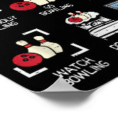 Poster Things I Do Spare Time Bowling Funny Bowler Men Wo (Coin)