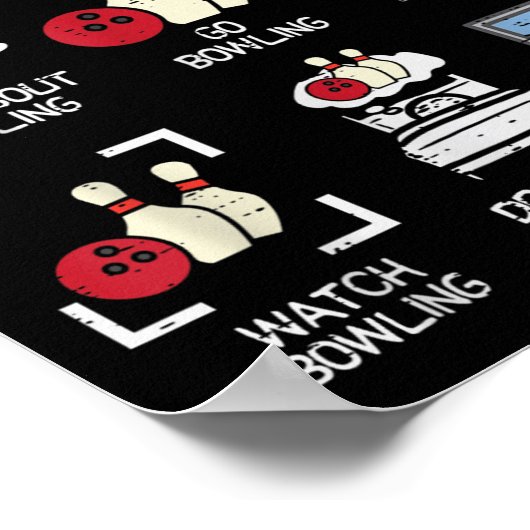 Poster Things I Do Spare Time Bowling Funny Bowler Men Wo (Coin)