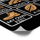 Poster Things I Trip On While Hiking Roots Rocks Trekking (Coin)