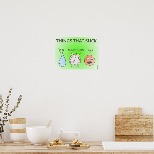 Poster "Things That Suck" (Cuisine)