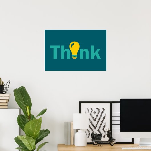 Poster Think (Bureau à domicile)