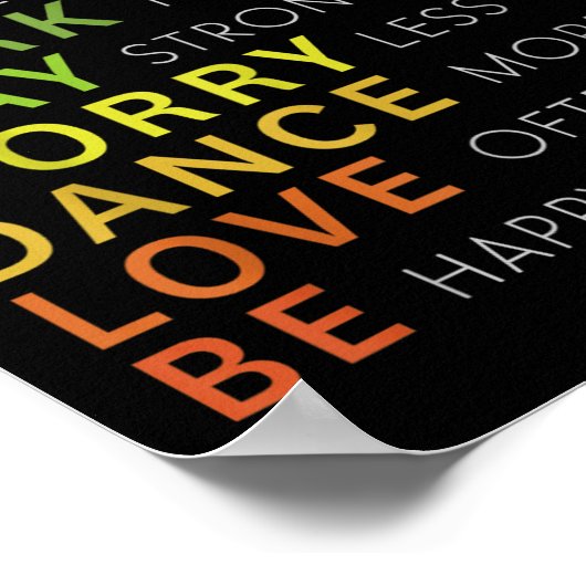 Poster Think Sitive Affirmation Insrational Motivational  (Coin)