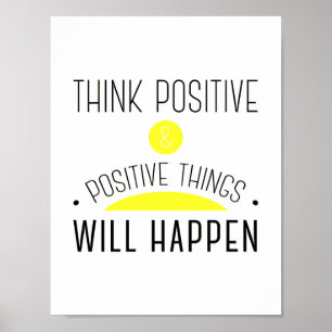 Poster ThinkPositive & positif les choses vont se passer 