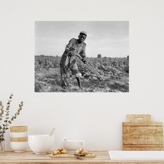 Poster Thirteen-year old Plowing a Field in Georgia (Cuisine)