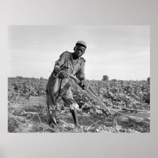 Poster Thirteen-year old Plowing a Field in Georgia (Devant)