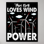 Poster This Boy Loves Wind Wer, Windmill Turbine Technici (Devant)