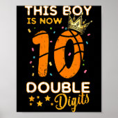 Poster This Boy Now 10 Double Digits Crown 10th Birthday  (Devant)