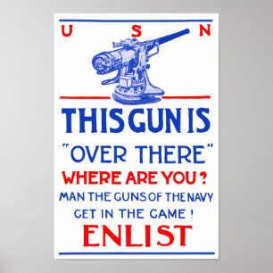 Poster This Gun Is Over There -- WW1