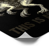 Poster This Is An Outrage Funny Princess Cat Riding Dinos (Coin)