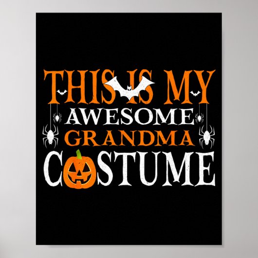 Poster This Is My Awesome Grandma Costume Funny Halloween (Devant)