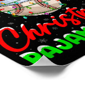 Poster This Is My Baseball Christmas Pajamas Funny Baseba (Coin)