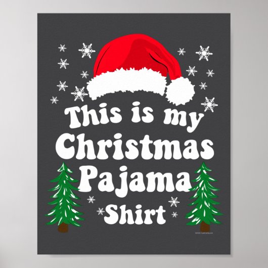Poster This Is My Christmas Pajama Shirt Funny Retro Matc (Devant)