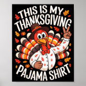 Poster This Is My Thanksgiving Pajama Shirt Pjs Adult Kid (Devant)