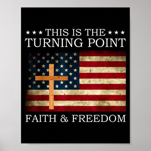 Poster This Is The Turning Point Patriotic Christian Fait (Devant)