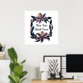 Poster "This Too Shop Pass" Aquarelle Lily Wreath (Bureau à domicile)
