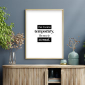 Poster This World Is Temporary – Islamic Wall Art