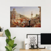 Poster Thomas Cole Le cours de la consommation Empire (Bureau à domicile)