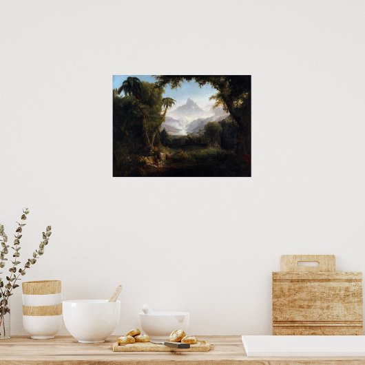 Poster Thomas Cole Le Jardin d'Eden (Cuisine)