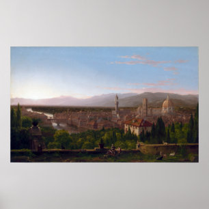 Poster Thomas Cole Vue de Florence